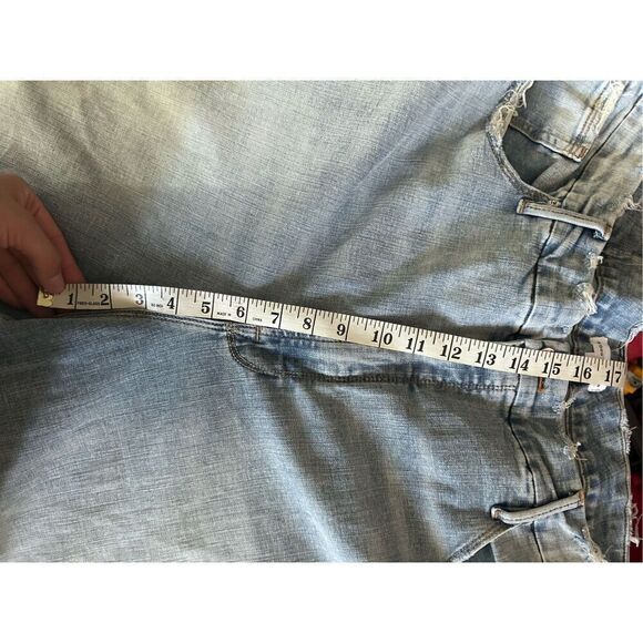 Good American PLUS SIZE 28 Light Wash Cropped Stretch Jeans Classic Raw Hem - Picture 13 of 14